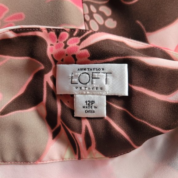 Anne Taylor Loft Hibiscus Tropical Pink Skirt - Picture 3 of 9